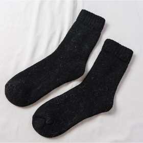 Winter thickening wool socks men's black